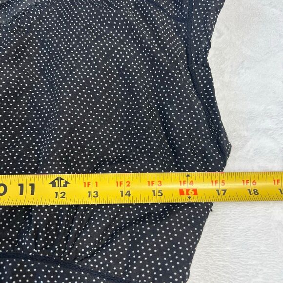 Anthropologie HD in Paris Black Polka Dot Peplum Blouse 8 Women - Picture 9 of 10